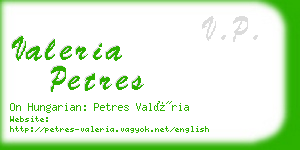 valeria petres business card